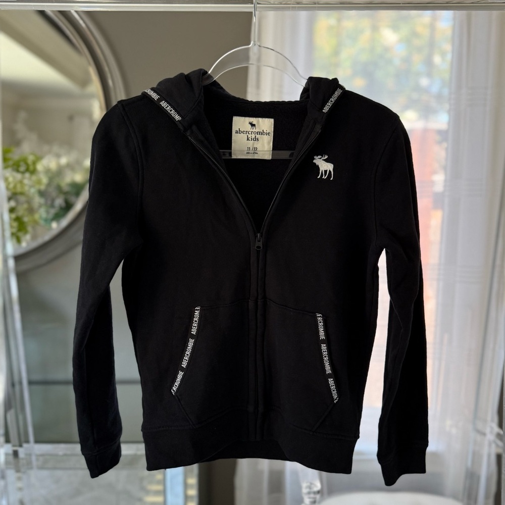 Abercrombie Kids Black Zip-Up Hoodie